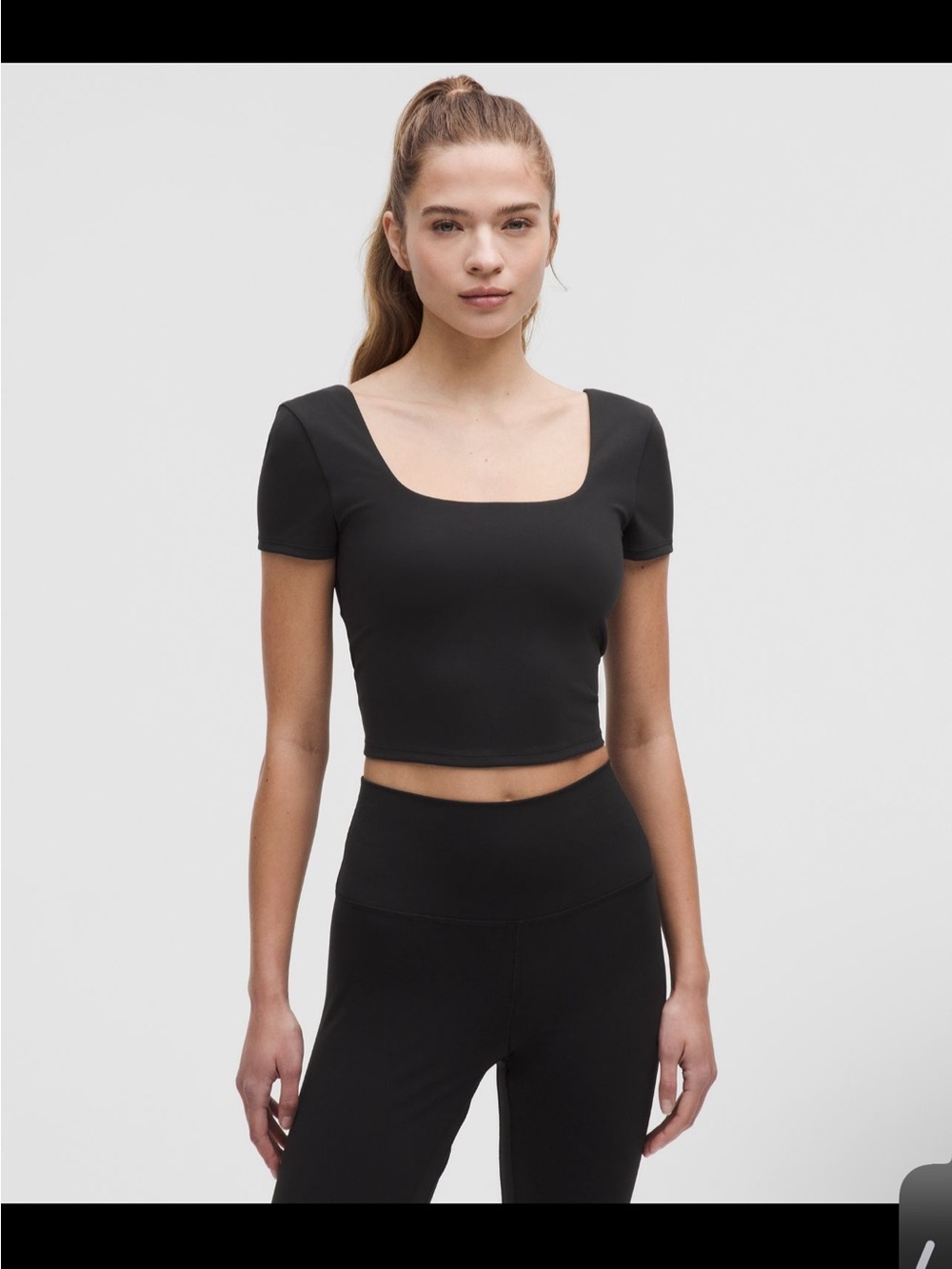 Lululemon wunder under smoothcover square neck T shirt